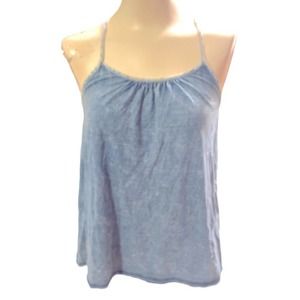 Anthropologie Amadi Chambray Blue Halter Tank Top